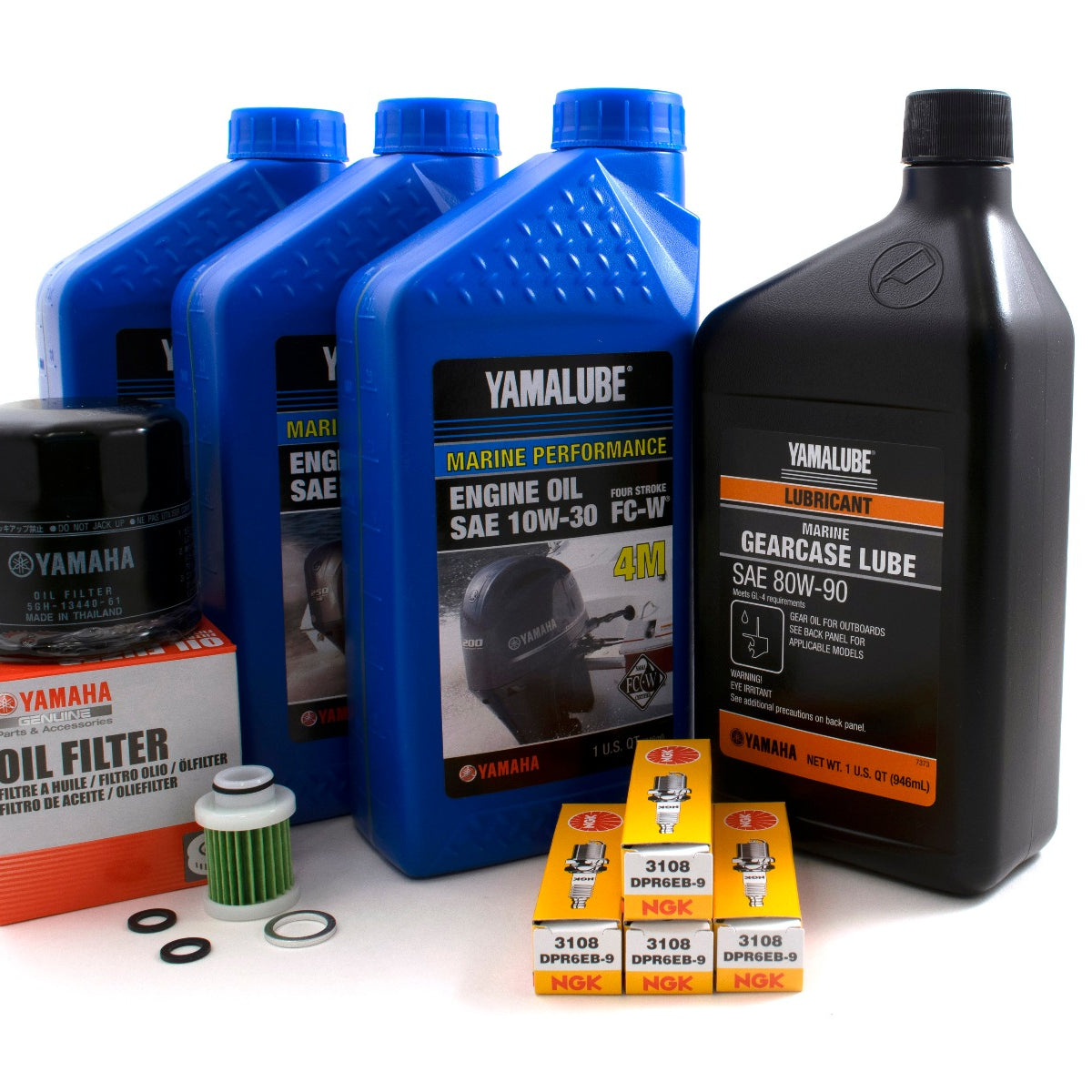 Yamaha 100 Hour Service Maintenance Kit - Yamalube 10W-30 - F30 - 2013