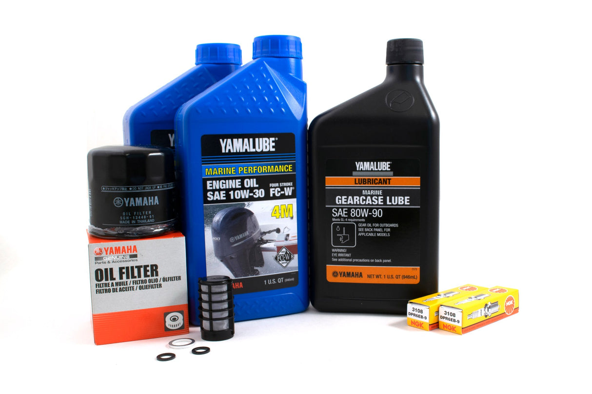 Yamaha 100 Hour Service Maintenance Kit - Yamalube 10W-30 - F25A - 2009-2019