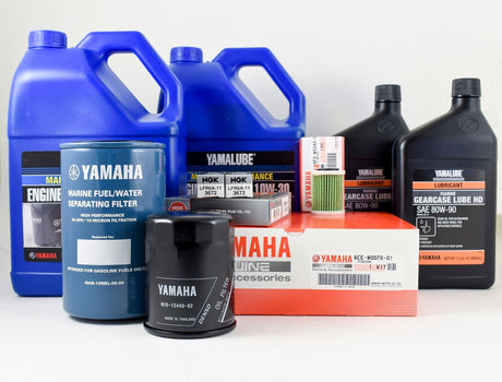 Yamaha 100 Hour Service Maintenance Kit with Cooling - Yamalube 10W-30 - VF200 VF225 VF250 SHO - XA Models Only