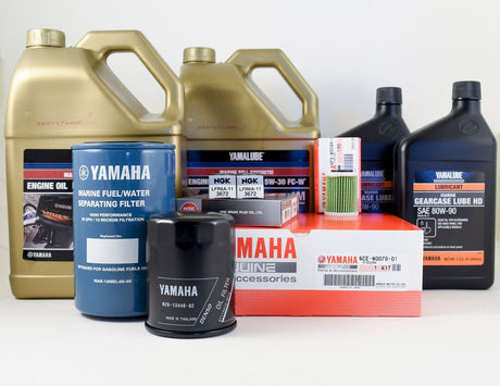 Yamaha 100 Hour Service Maintenance Kit with Cooling - Yamalube 5W-30 - VF200 VF225 VF250 SHO - XA Models Only