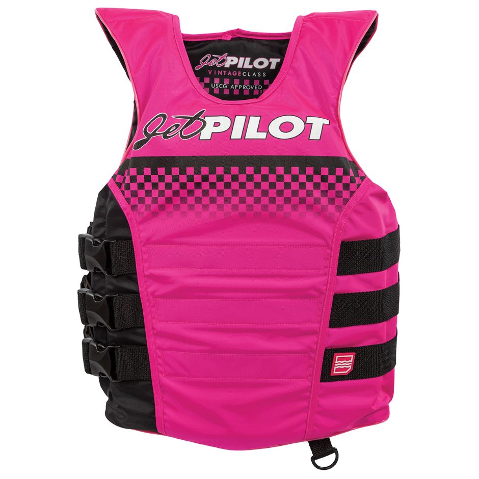 Yamaha Men's JetPilot Vintage Nylon Side Entry 3 - Wjp-21212-Pk-Lx - Buckle Pfd - L - Extra Large-Pink/Black