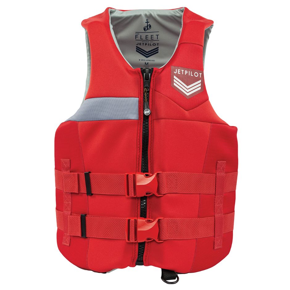 Yamaha Men's JetPilot Fleet Neoprene 2 - Wjp-21238-Rd-Ml - Buckle Pfd - M - L-Red/Grey
