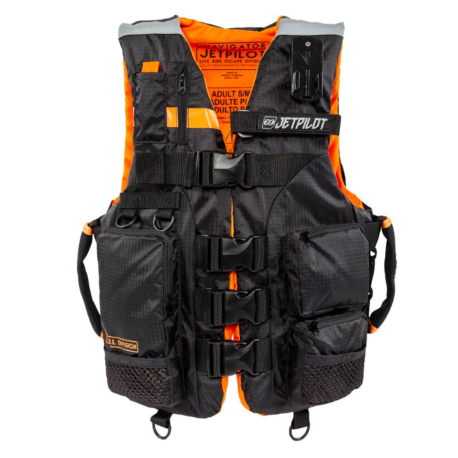Yamaha Adult JetPilot Navigator Nylon 4 - Wjp-22102-Bk-Sd - Buckle Pfd - S - M-Black/Orange