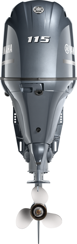 Yamaha LF115XB Outboard - 25-Inch Shaft | Remote Control | Electric Start | Power Trim & Tilt | Counter-Rotation | Gray