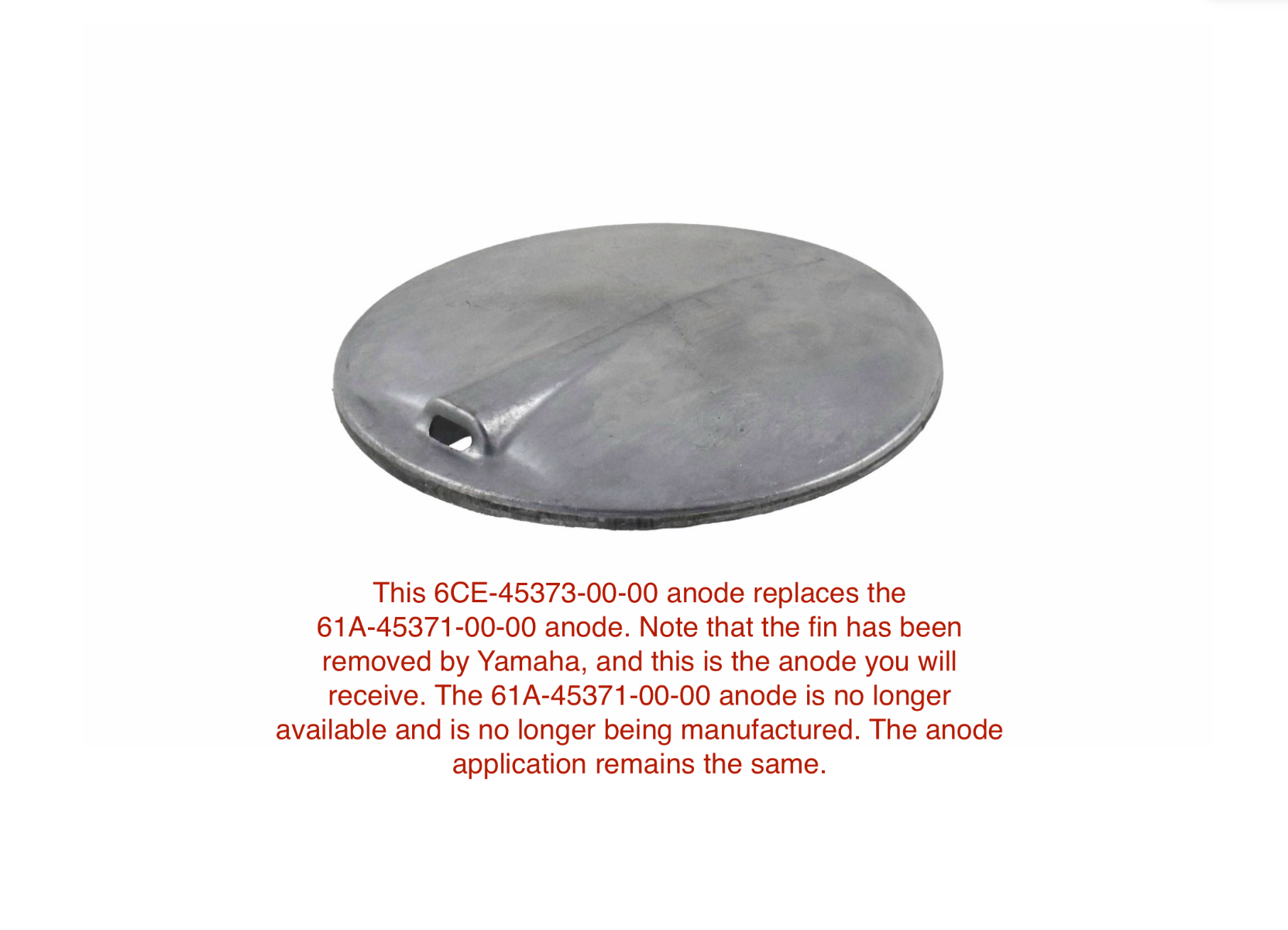 joe0907ページ Yamaha 61A-45371-00-00 - Trim Tab Anode