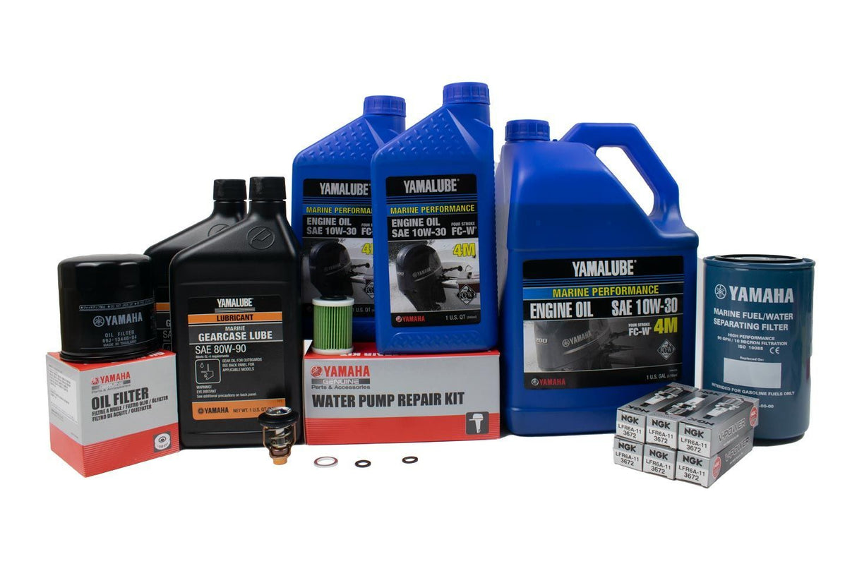 Yamaha 300 Hour Service Maintenance Kit - Yamalube 10W-30 - F200 & F225 3.3L V6 - 2011-Current