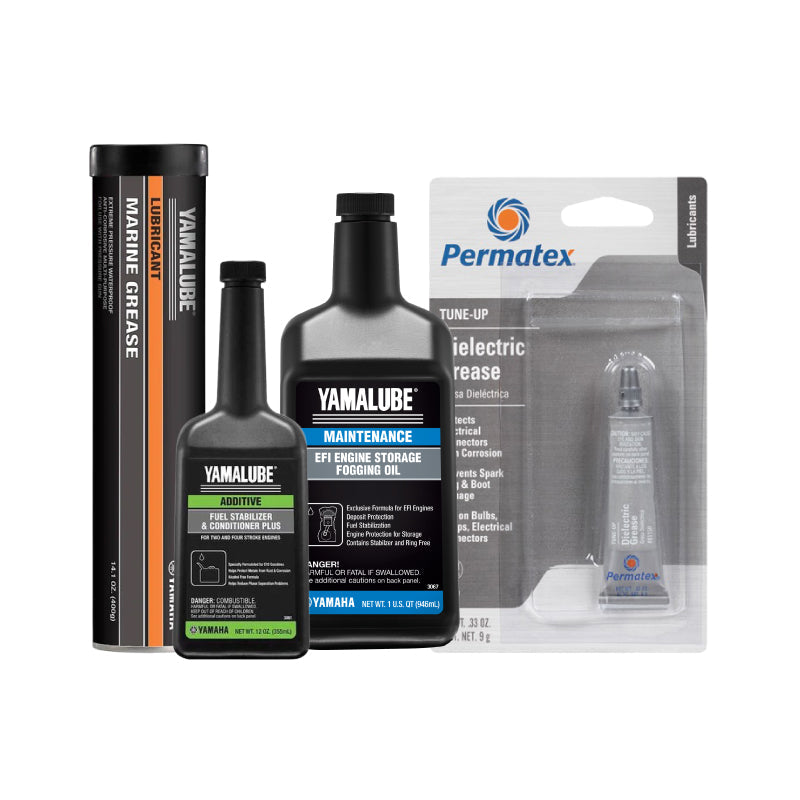 Yamaha - Premium Winterizing Kit | 12 oz Fuel Stabilizer, 32 oz EFI Fogging Oil, 14 oz Grease Cartridge & Dielectric Grease
