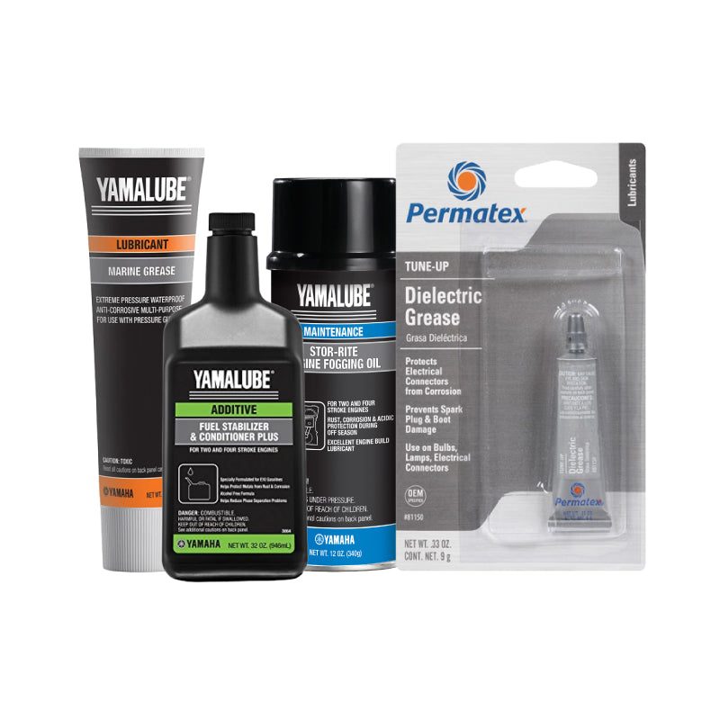 Yamaha - Premium Winterizing Kit | 32 oz Fuel Stabilizer, 12 oz Stor-Rite Fogging Oil, 10 oz Marine Grease & Dielectric Grease<