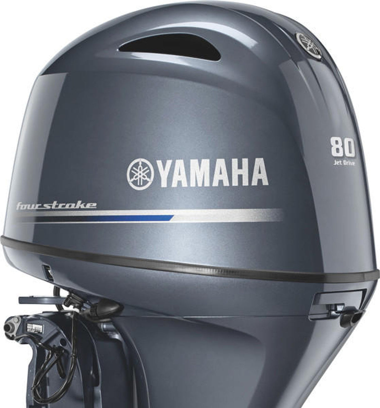 Yamaha F115JB Jet Drive - 25-Inch Shaft Equivalent | Gray | Remote Control | Electric Start | Power Trim & Tilt | Jet Pump |