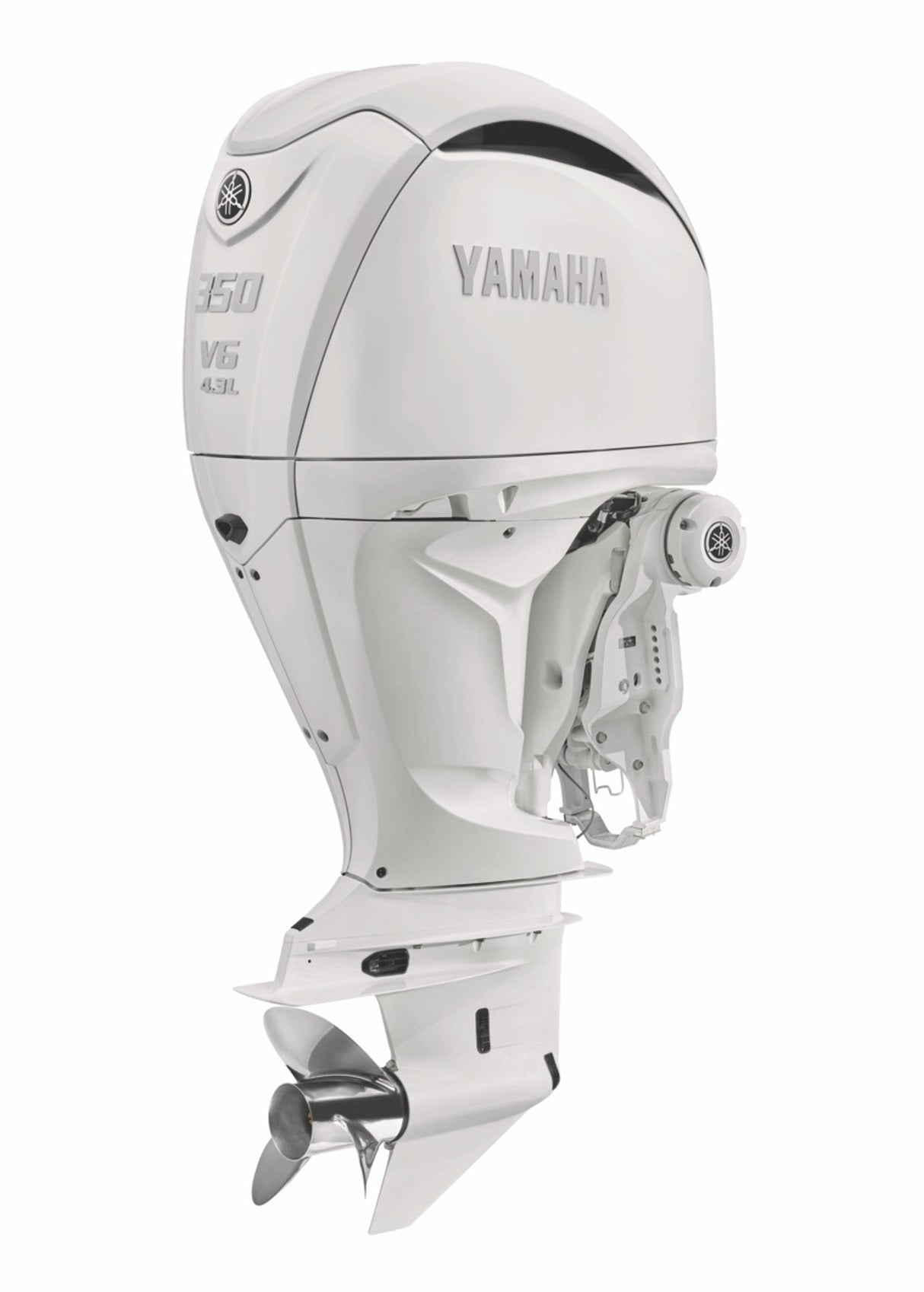 Yamaha F350XSA2 Outboard - 25-Inch Shaft | 4.3-Liter V6 | Digital Electronic Control | Electronic Fuel Injection | Electric Start | Power Trim and Tilt | Pearl White