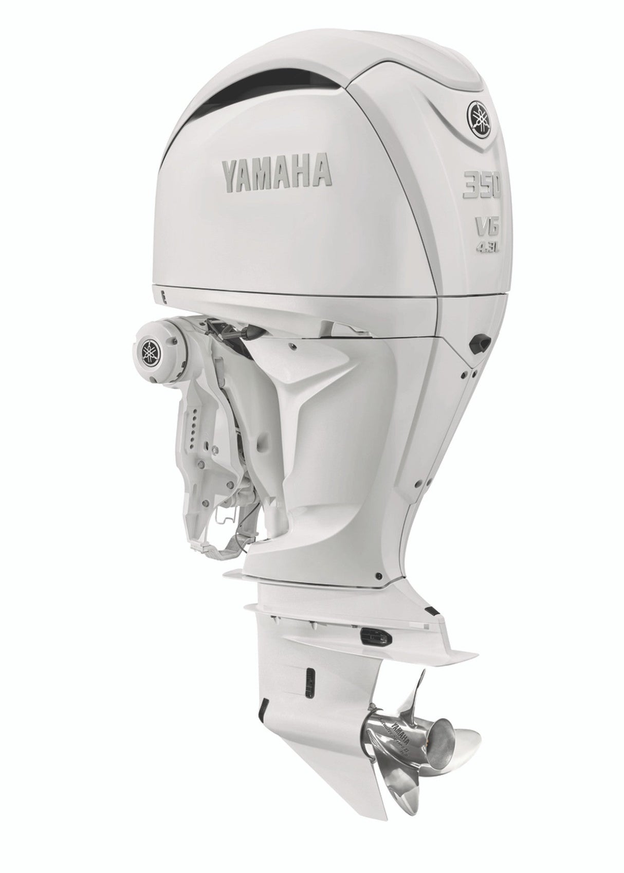 Yamaha F350XSA2 Outboard - 25-Inch Shaft | 4.3-Liter V6 | Digital Electronic Control | Electronic Fuel Injection | Electric Start | Power Trim and Tilt | Pearl White