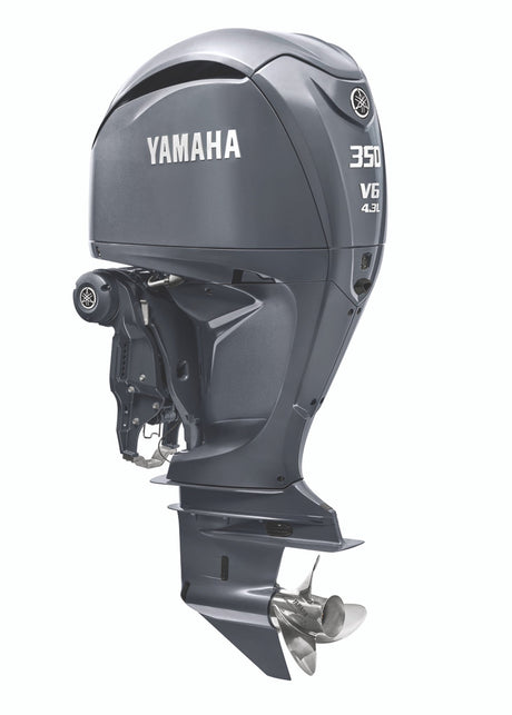 Yamaha LF350ESA Outboard - 35-Inch Shaft | 4.3-Liter V6 | Digital Electronic Control | Electronic Fuel Injection | Electric Start | Power Trim and Tilt | Gray | Counter Rotation