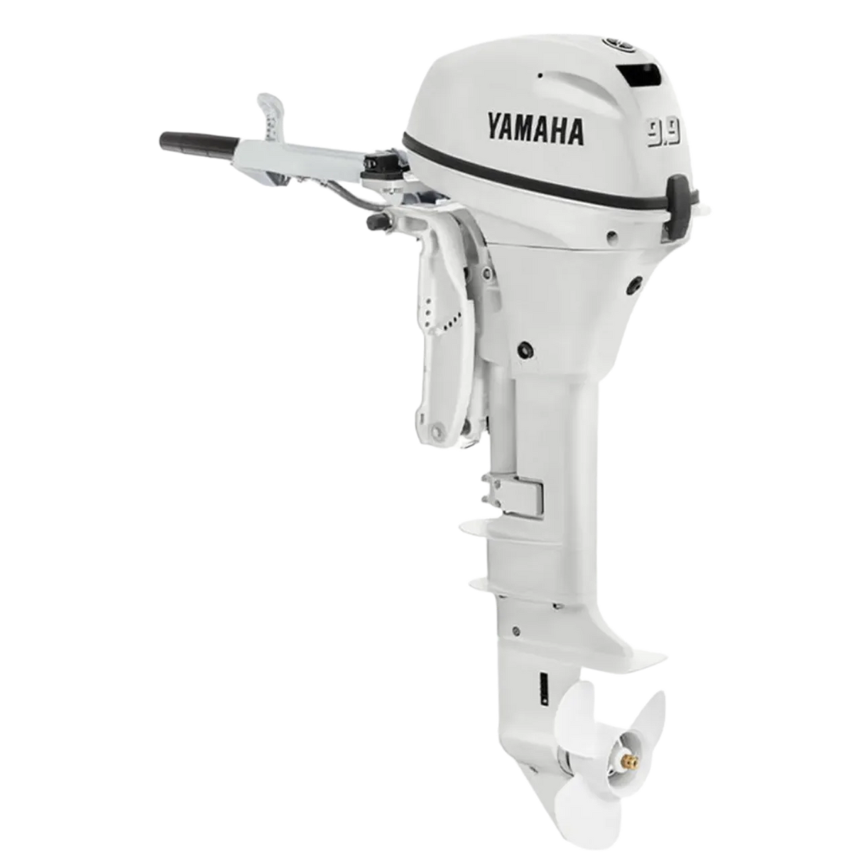 Yamaha F9.9SMHB2 Outboard  -15-Inch Shaft | Tiller Handle | Manual Start | Manual Tilt | Pearl White