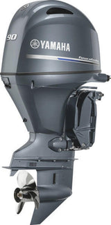 Yamaha F90LB Outboard - 20-Inch Shaft | Remote Control | Electric Start | Power Trim & Tilt | Gray