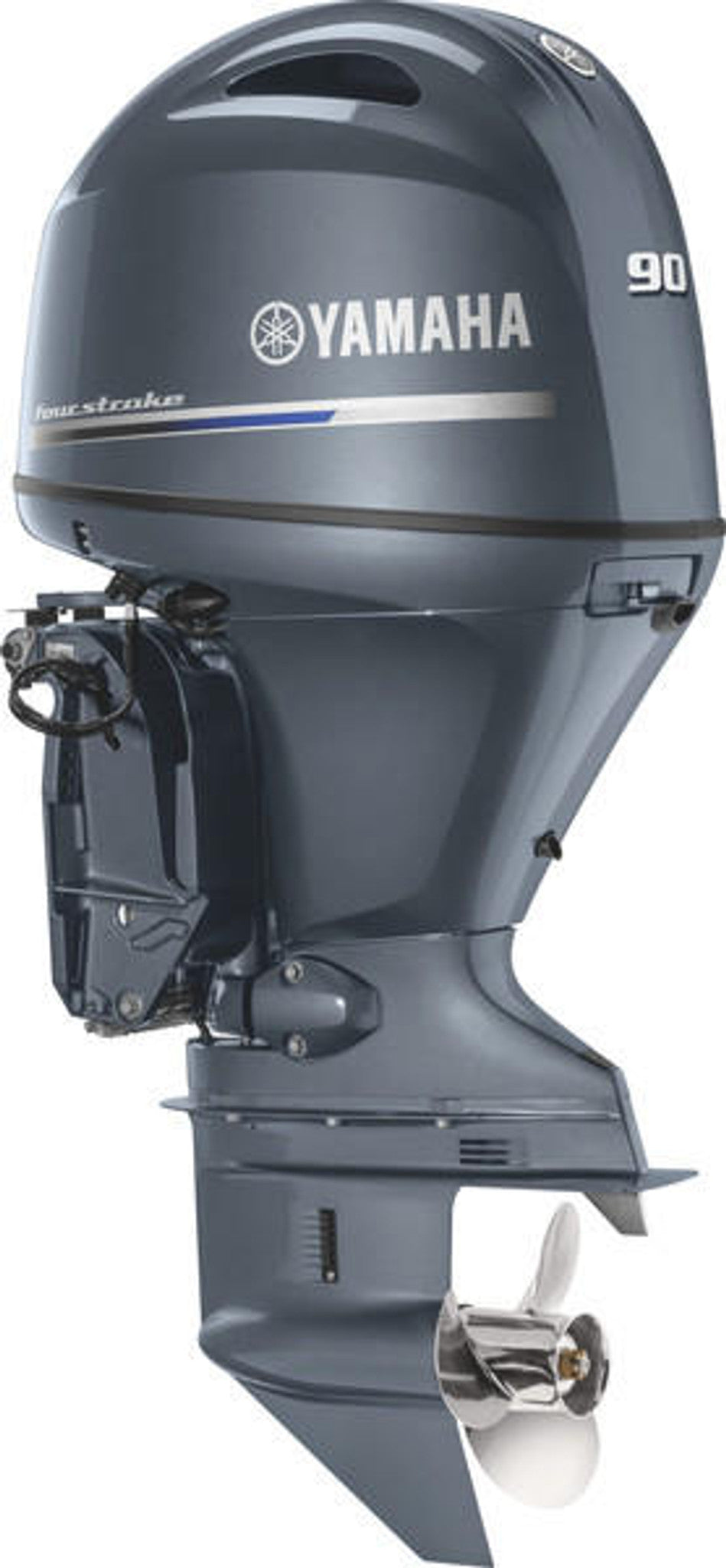 Yamaha F90LB Outboard - 20-Inch Shaft | Remote Control | Electric Start | Power Trim & Tilt | Gray