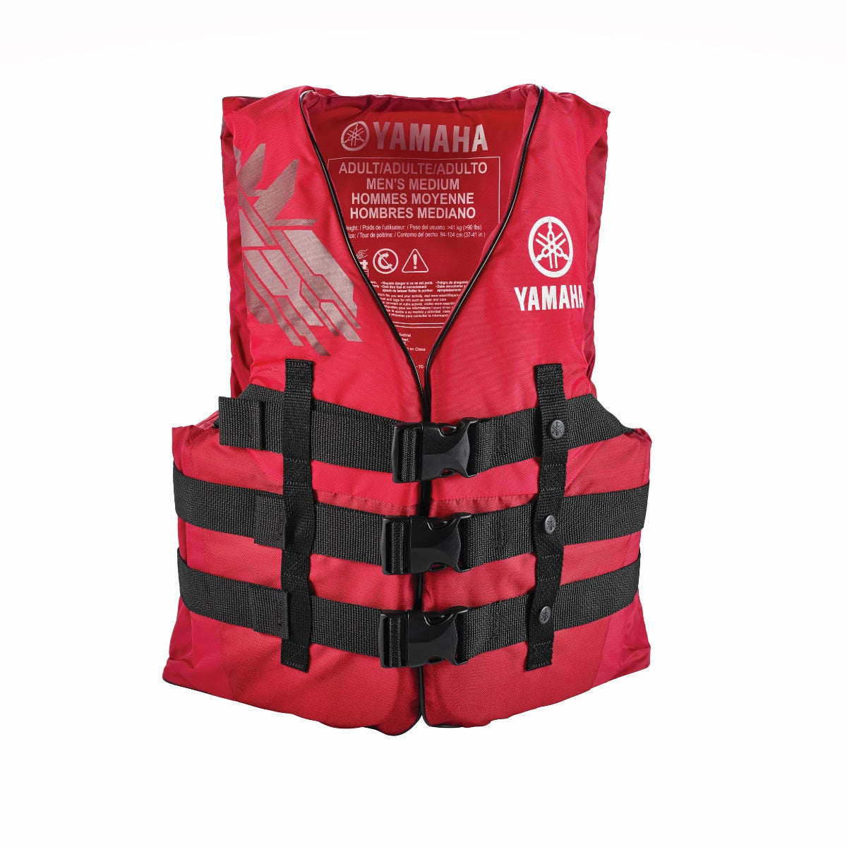 Yamaha MAR-23V3B-BL-SM - Men's Nylon 3-Buckle Personal Flotation Device