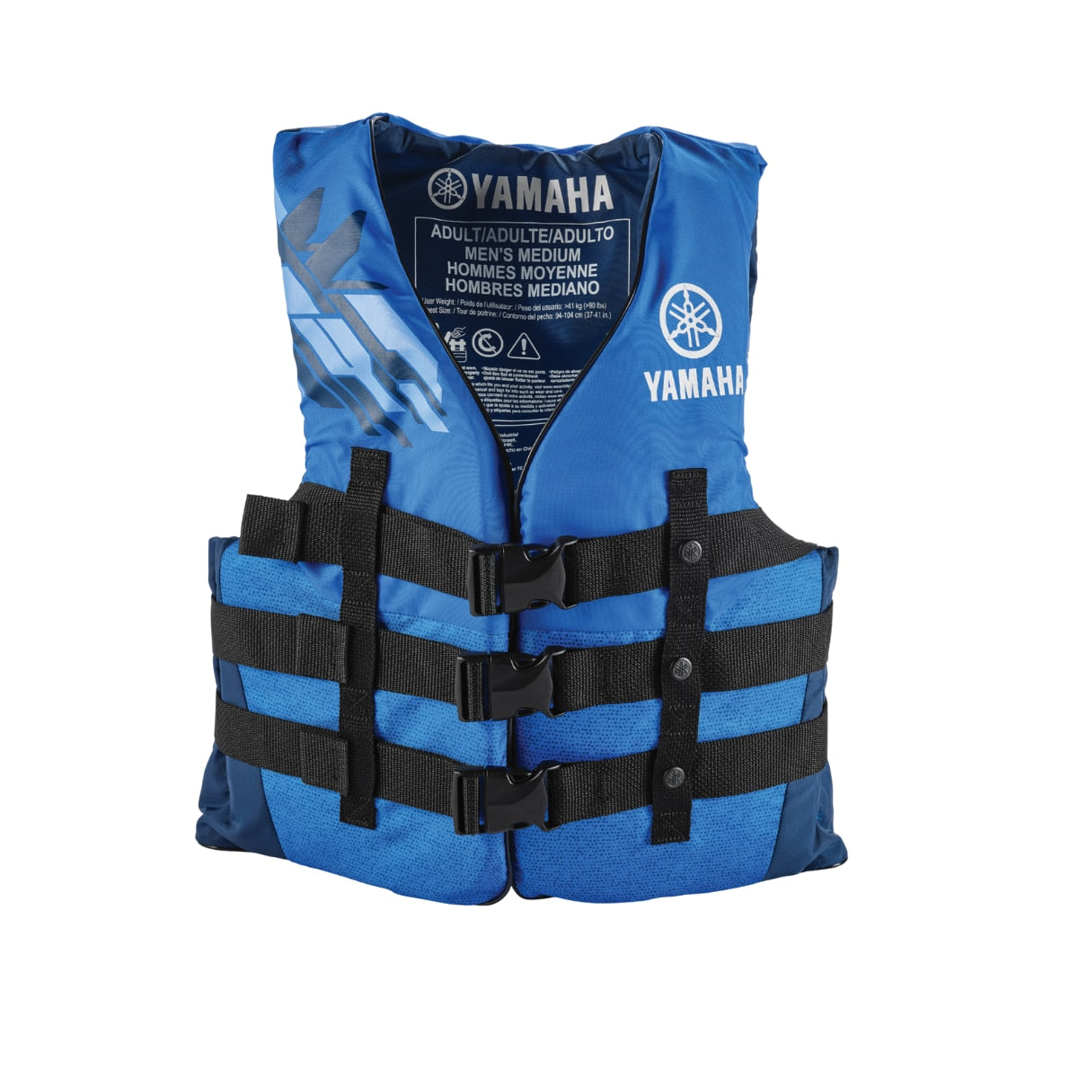Yamaha MAR-23V3B-RD-MD - Men's Nylon 3-Buckle Personal Flotation Device