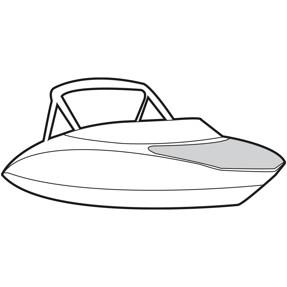 Yamaha Boat Bow Cover - MAR-240BC-SL-16 - AR240 - Slate - 2015-2020