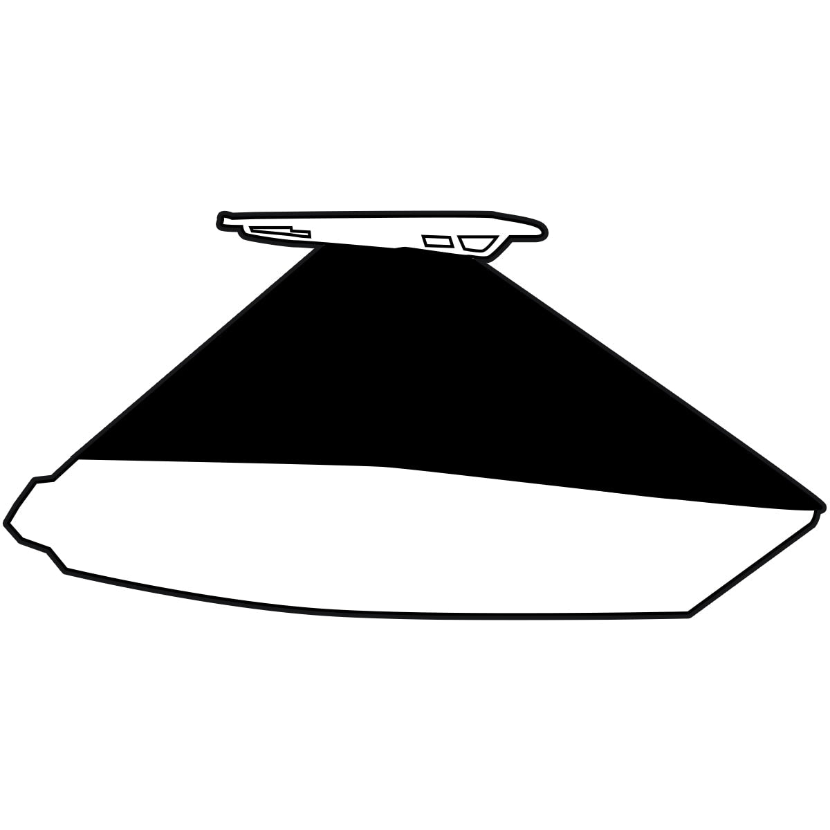 Yamaha Boat T - MAR-FSH19-BT-16 - Top Mooring Cover - 190 FSH Sport - Black (T-Top)