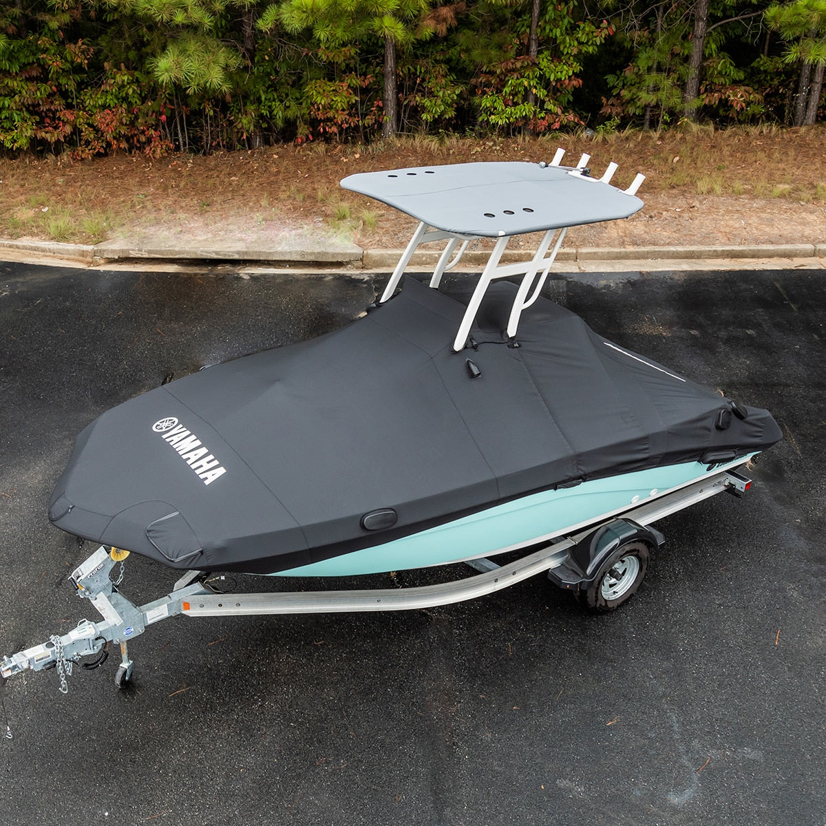 Yamaha Boat T - MAR-FSH19-BT-16 - Top Mooring Cover - 190 FSH Sport - Black (T-Top)