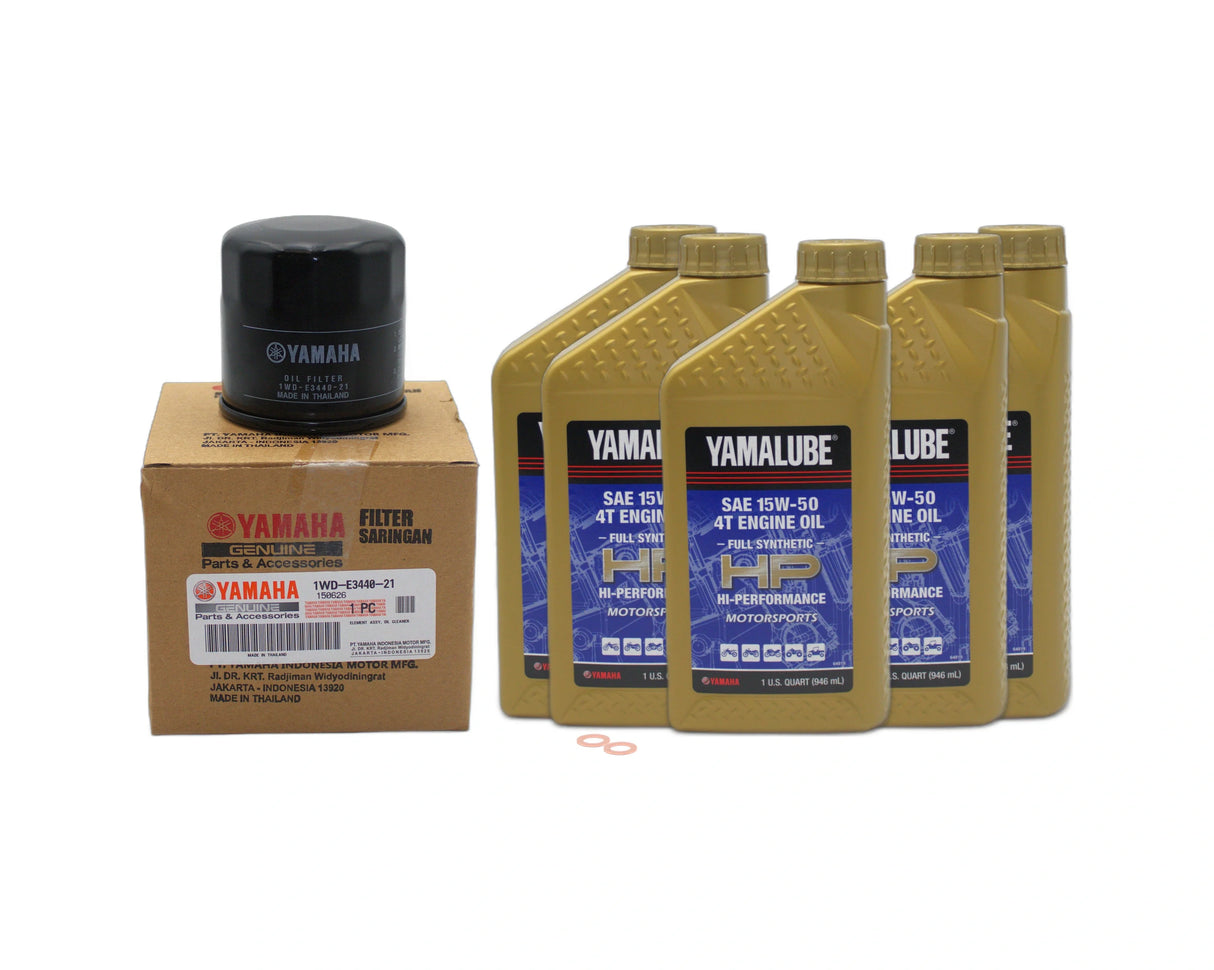 Yamaha Wolverine RMax2 1000 Side-By-Side Full Synthetic 15W50 Oil Change Kit 2021-2024