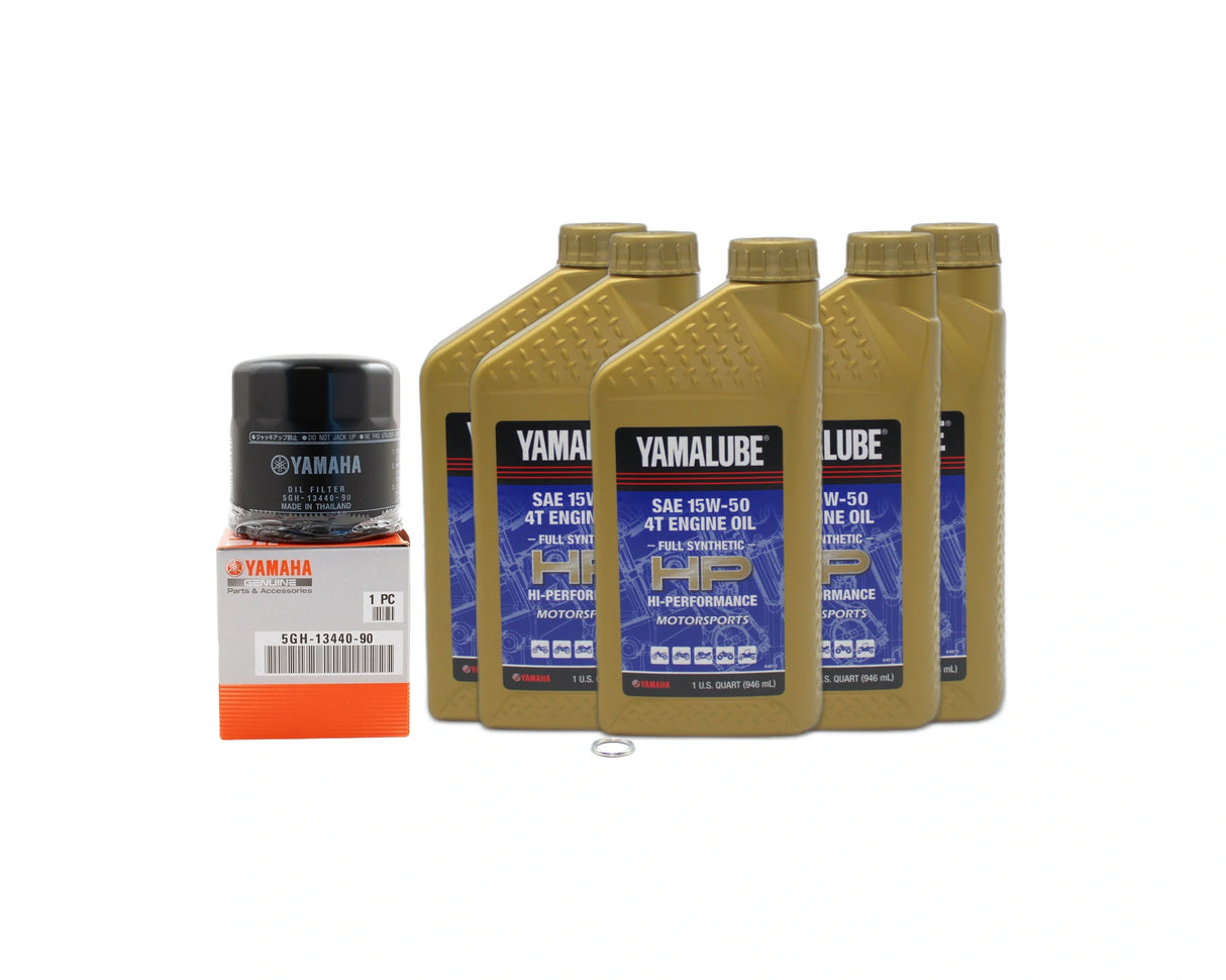 Yamaha YZF-R1 Motorcycle Full Synthetic 15W50 Oil Change Kit 2009-2011