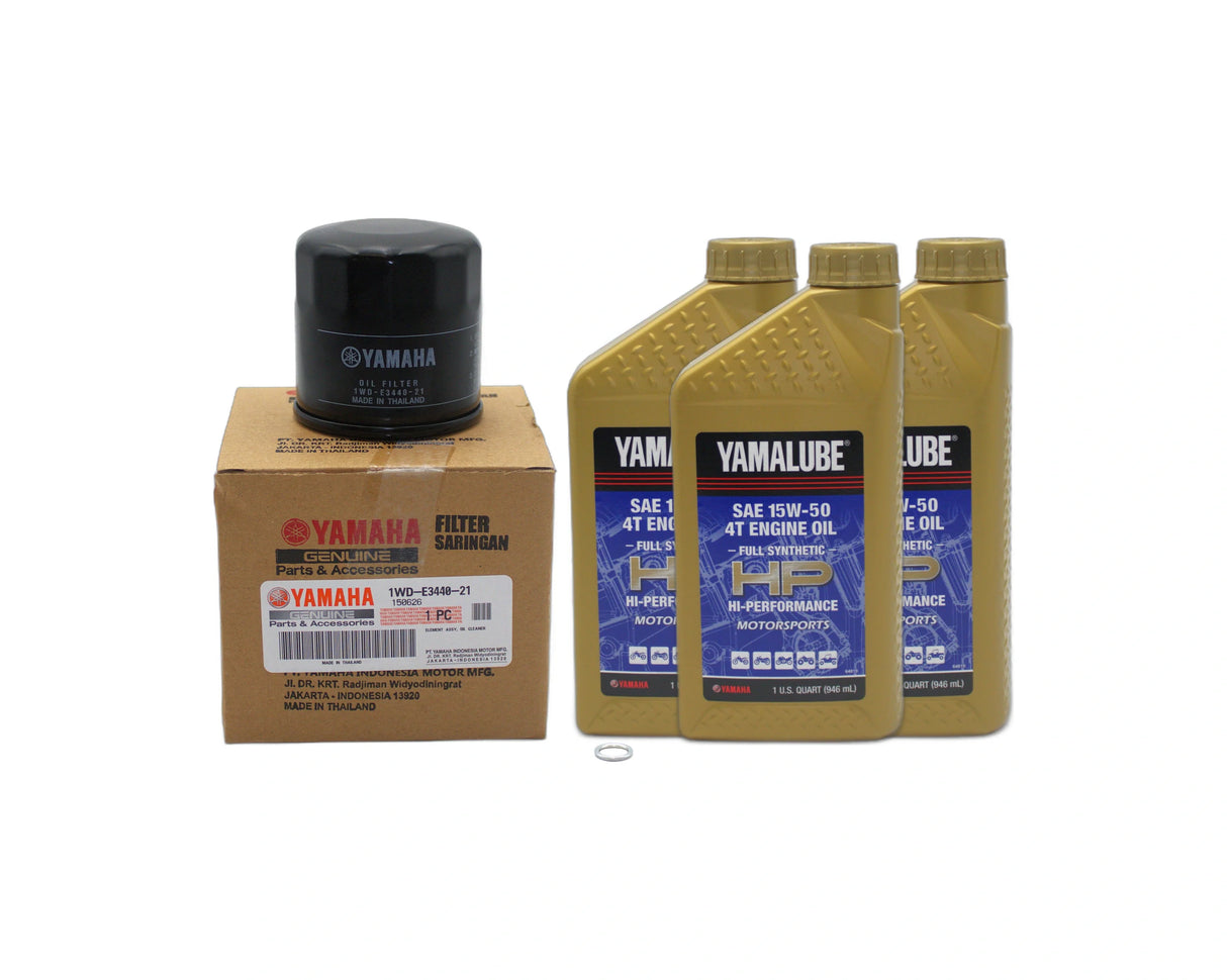 Yamaha MT-03 Motorcycle Full Synthetic 15W50 Oil Change Kit 2020-2024
