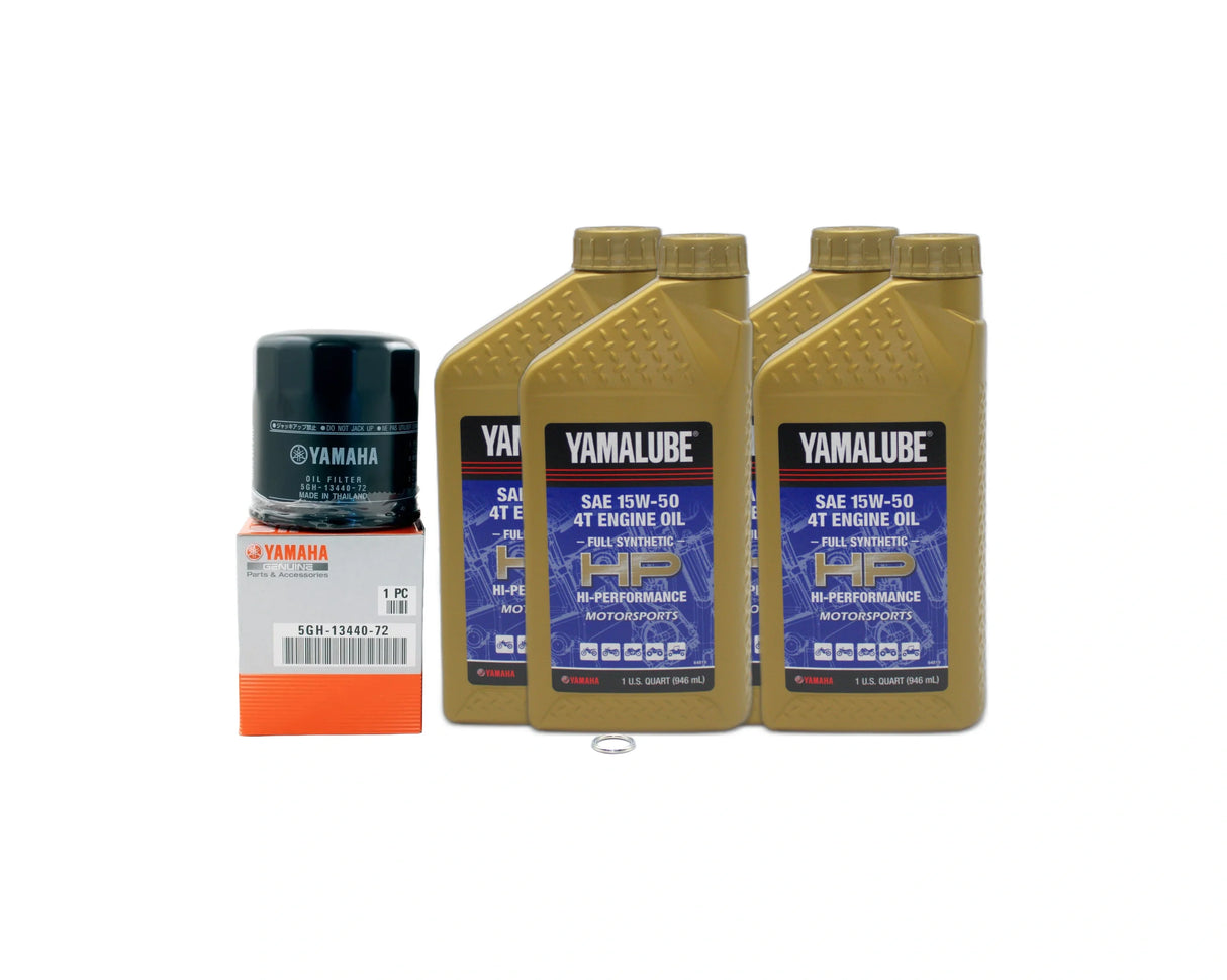 Yamaha Royal Star 1300 Tour Deluxe Motorcycle Full Synthetic 15W50 Oil Change Kit 2005-2009