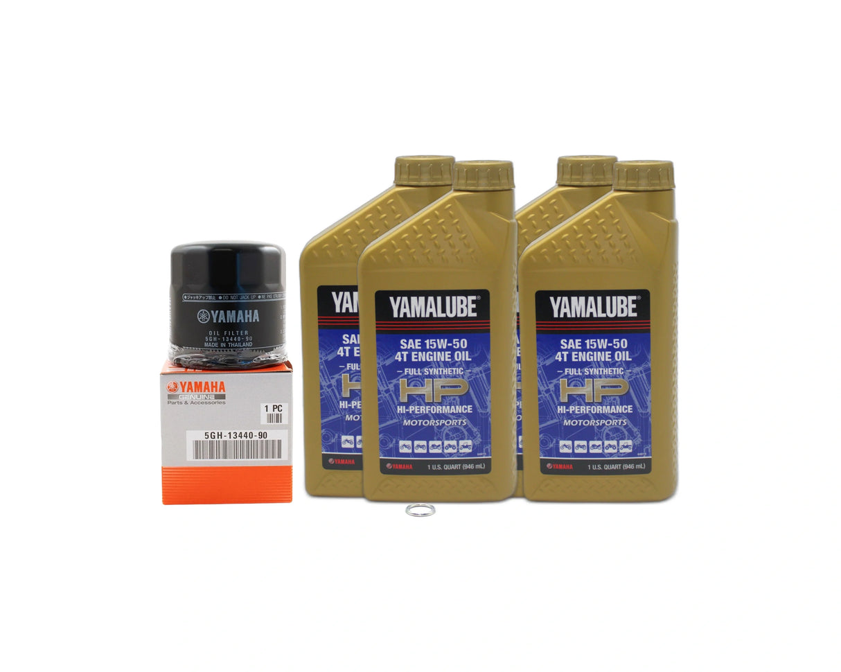 Yamaha Stryker Motorcycle Full Synthetic 15W50 Oil Change Kit 2011-2017