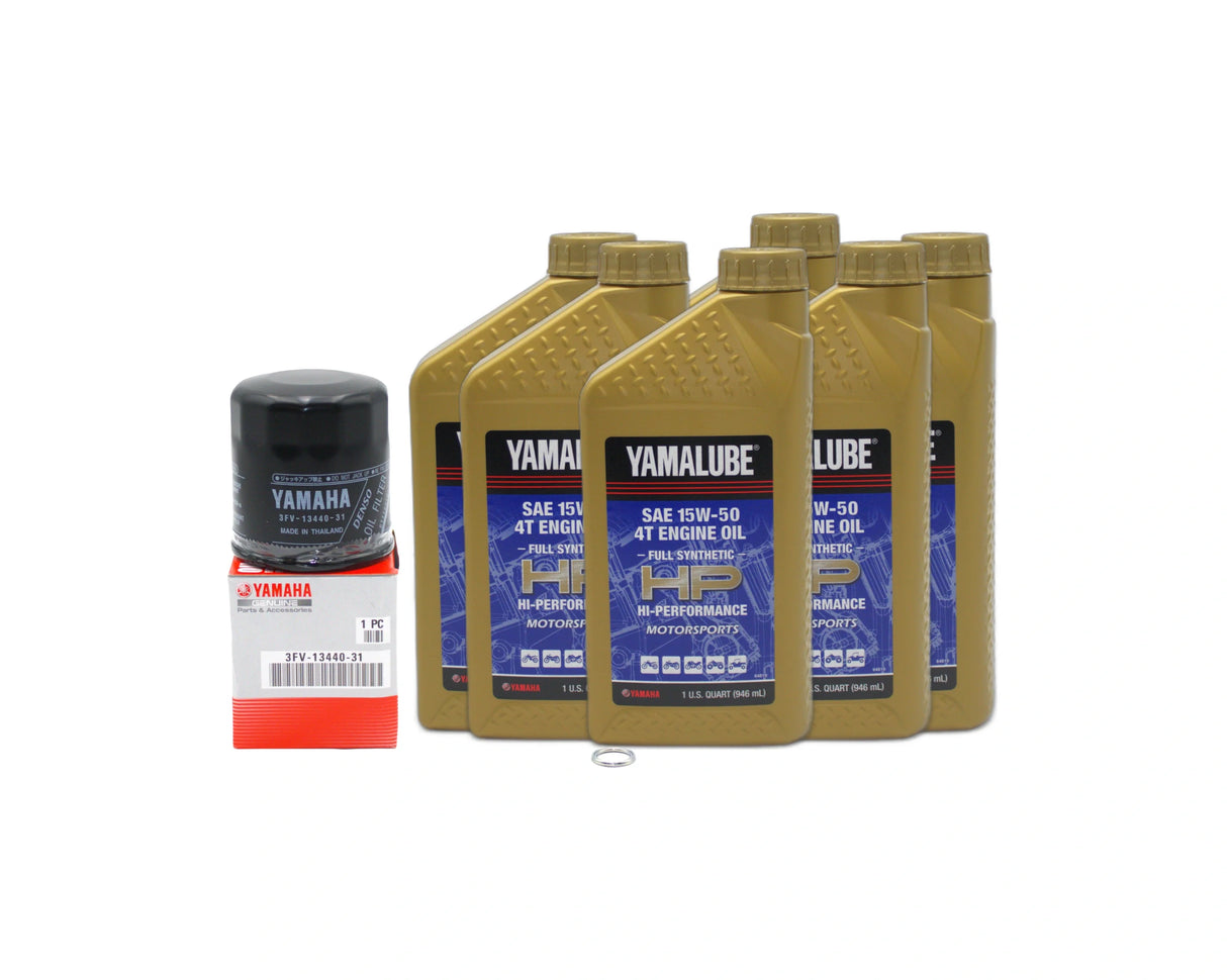 Yamaha Road Star Warrior Motorcycle Full Synthetic 15W50 Oil Change Kit 2002-2009