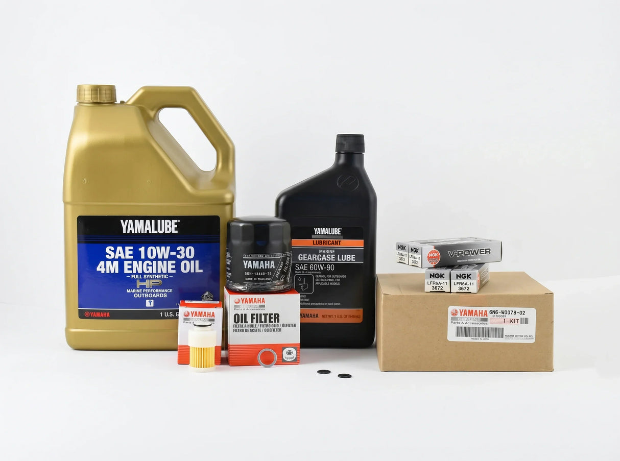 Yamaha F115 100-Hr. Service Kit with Cooling 2000-2001 10W-30 Full Synthetic