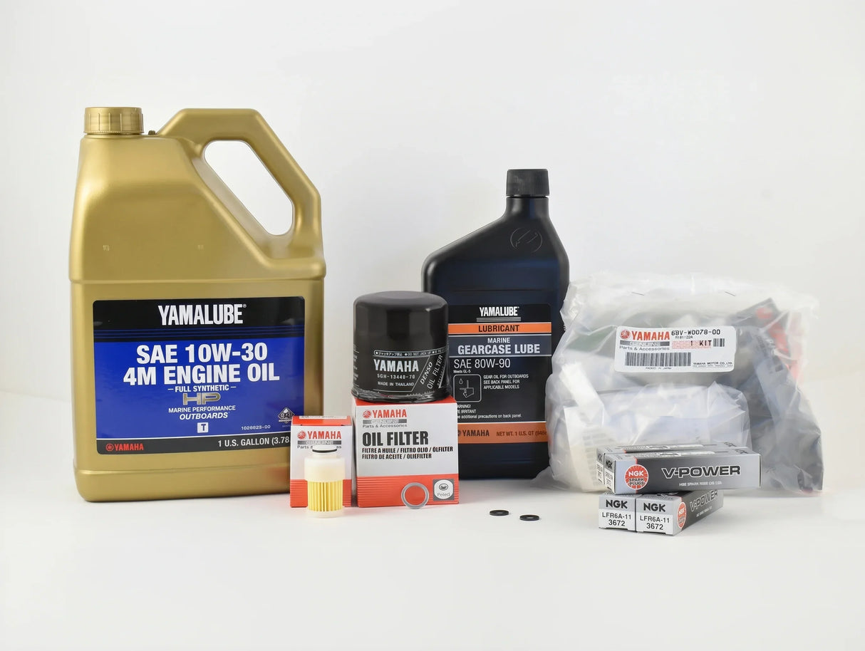 Yamaha F115 100-Hr. Service Kit with Cooling 2002-2005 10W-30 Full Synthetic