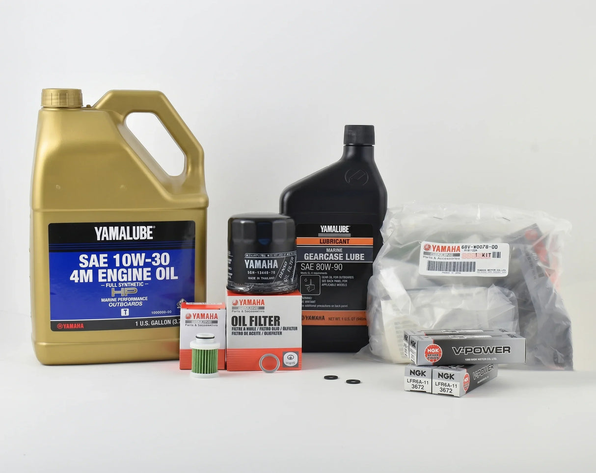 Yamaha F115 100-Hr. Service Kit with Cooling 2006-2014 10W-30 Full Synthetic