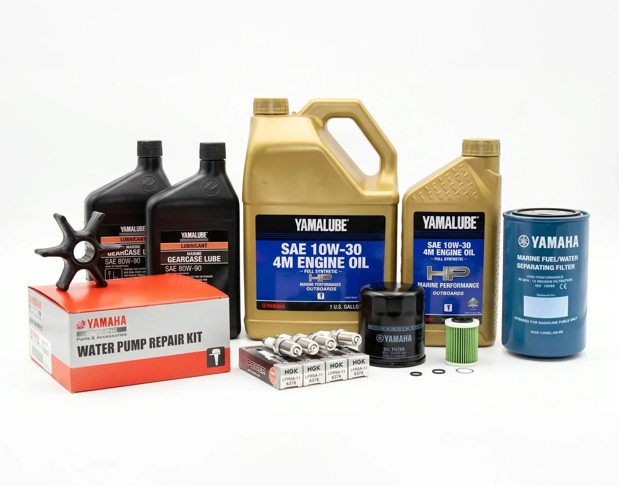Yamaha F150/150A/150B 100-Hr. Service Kit with Cooling 2006-Current 10W-30 Full Synthetic