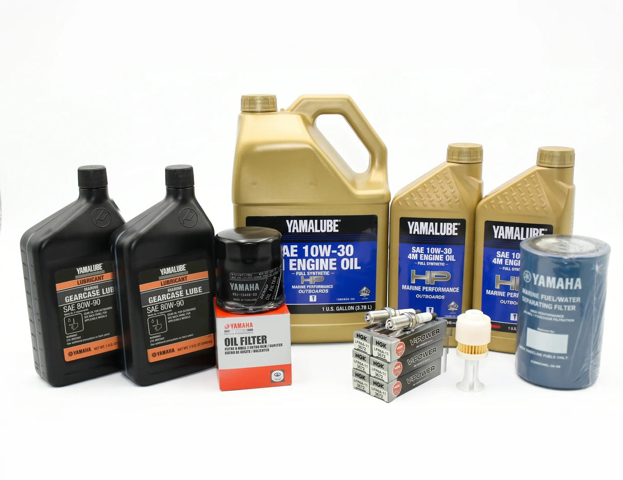 Yamaha F200 F225 TXR/TUR 3.3L V6 100-Hr. Service Kit 2002-2005 10W-30 Full Synthetic