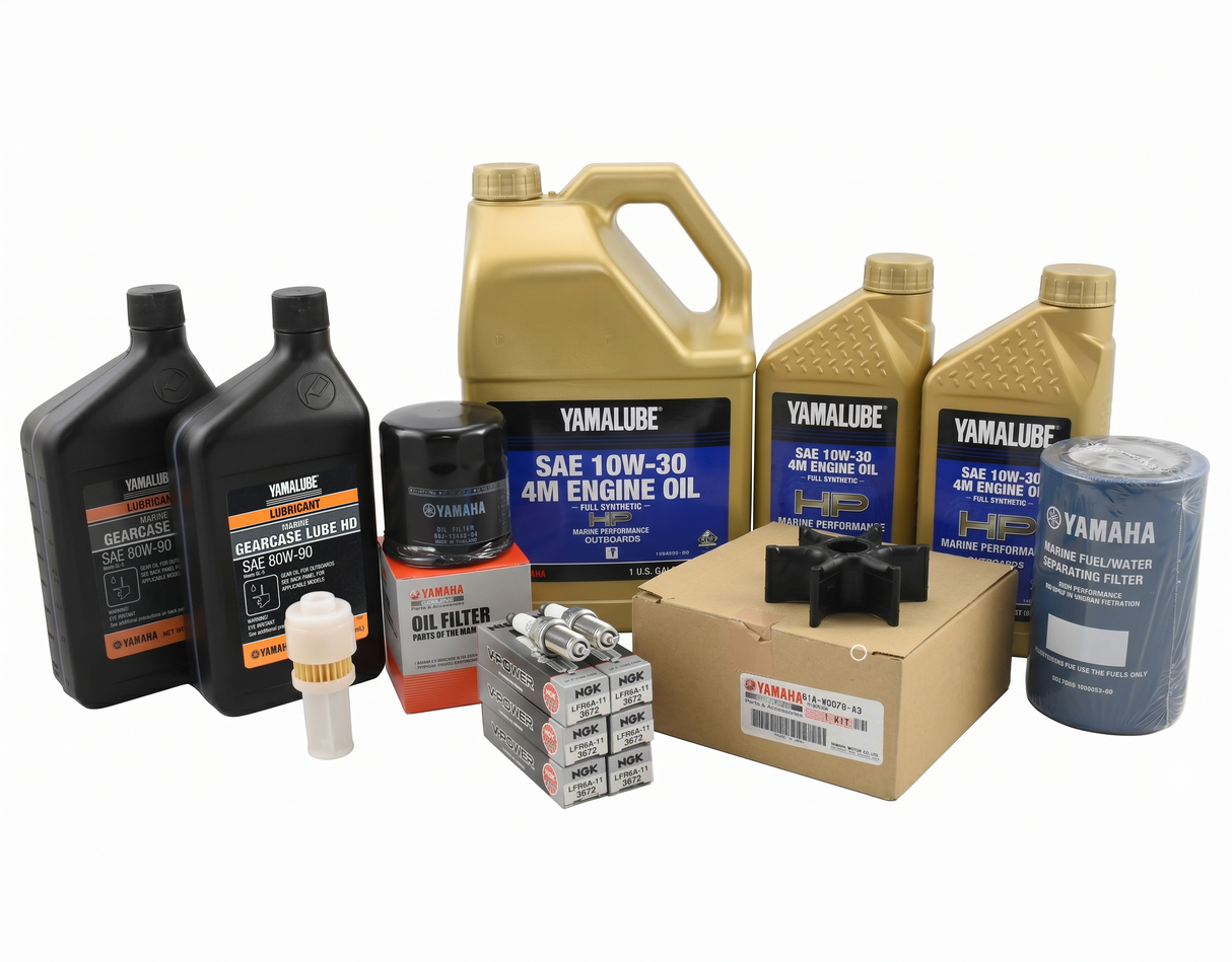 Yamaha F200 F225 TXR/TUR 3.3L V6 100-Hr. Service Kit with Cooling 2002-2005 10W-30 Full Synthetic