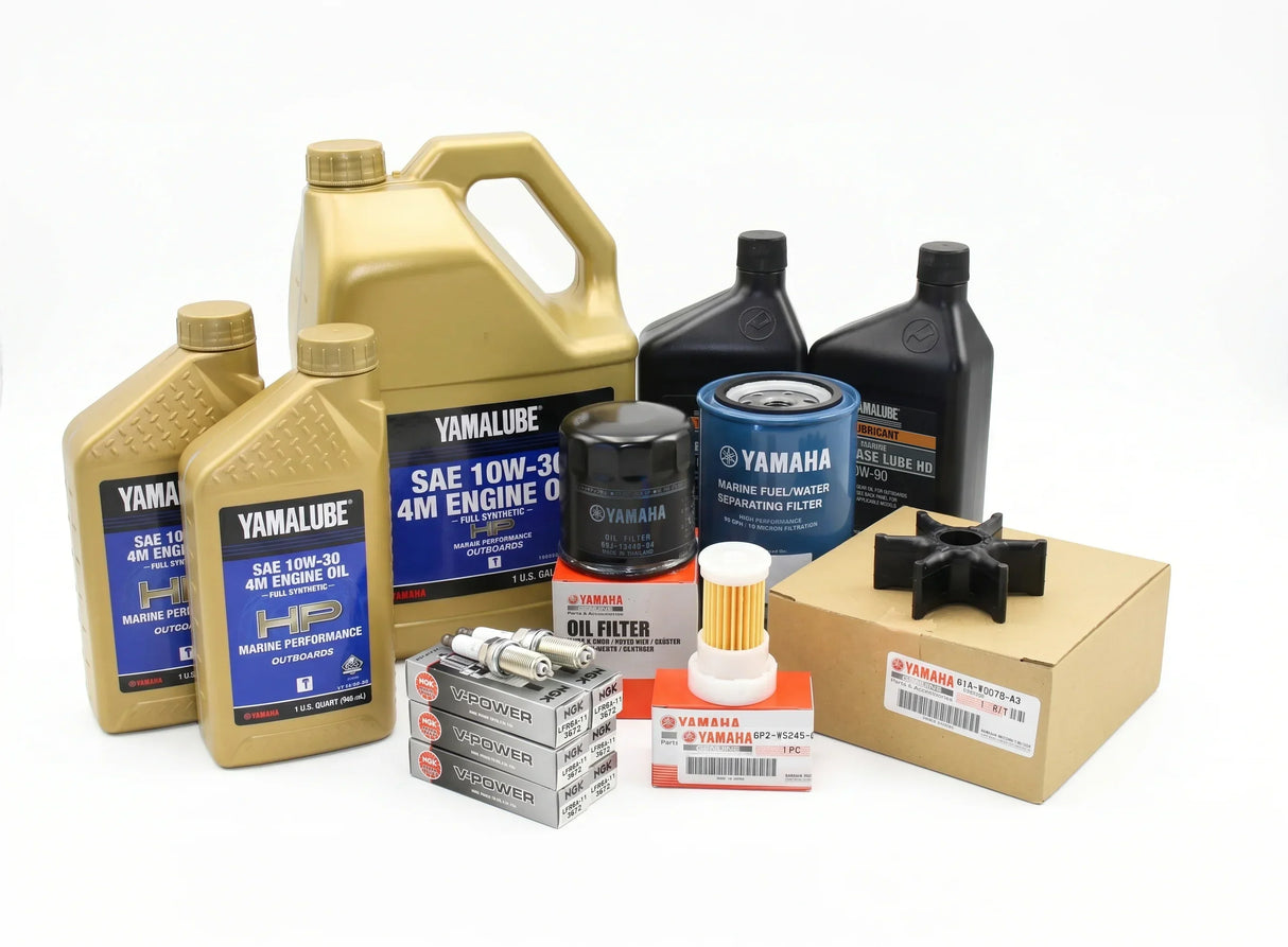 Yamaha F250 3.3L V6 100-Hr. Service Kit with Cooling 2005 10W-30 Full Synthetic