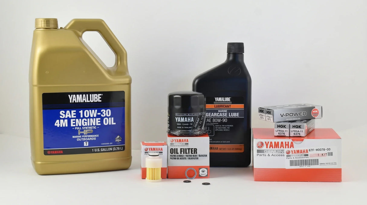 Yamaha F90 100-Hr. Service Kit with Cooling 2005 10W-30 Full Synthetic