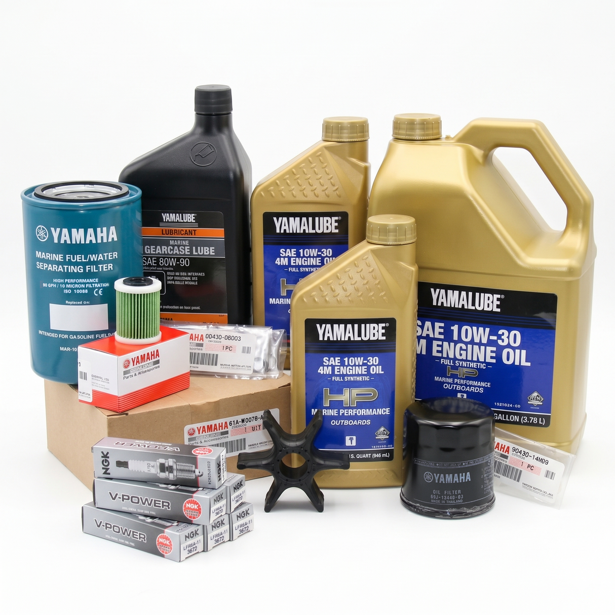 Yamaha F200/225 TUR/TXR 3.3L V6 100-Hr. Service Kit with Cooling 2006-2010 10W-30 Full Synthetic