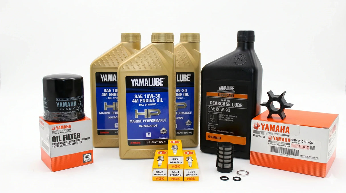 Yamaha F50 100-Hr. Service Kit with Cooling 1995-1996 10W-30 Full Synthetic