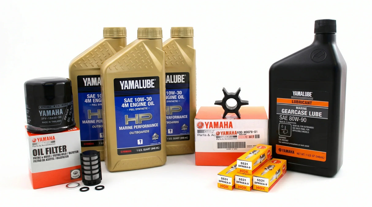 Yamaha F40 100-Hr. Service Kit with Cooling 1999 10W-30 Full Synthetic