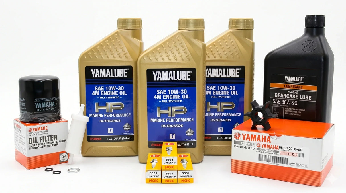 Yamaha F40 100-Hr. Service Kit with Cooling 2000 10W-30 Full Synthetic