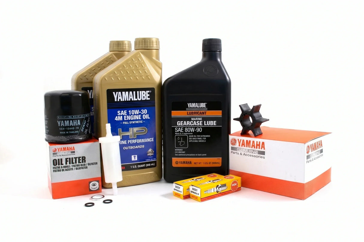 Yamaha F25 100-Hr. Service Kit with Cooling 2000-2004 10W-30 Full Synthetic