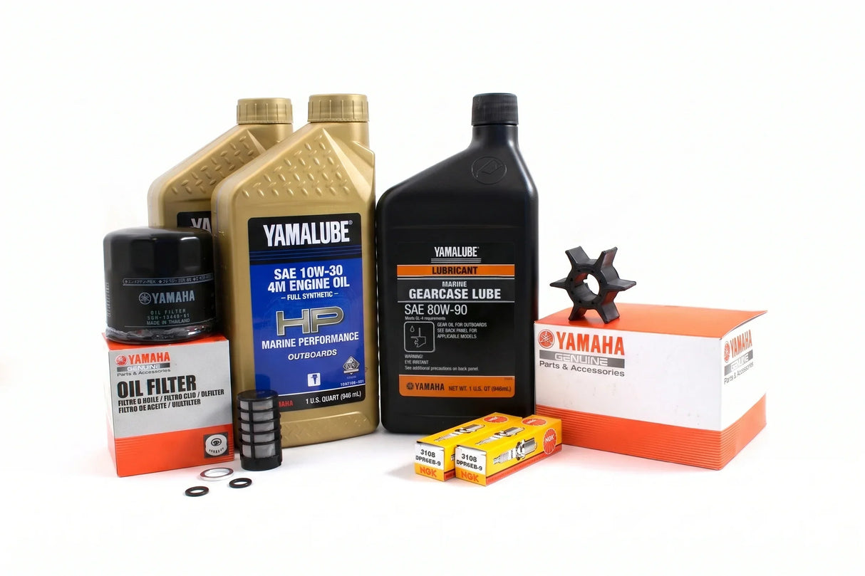 Yamaha F25B 100-Hr. Service Kit with Cooling 2012-2018 10W-30 Full Synthetic