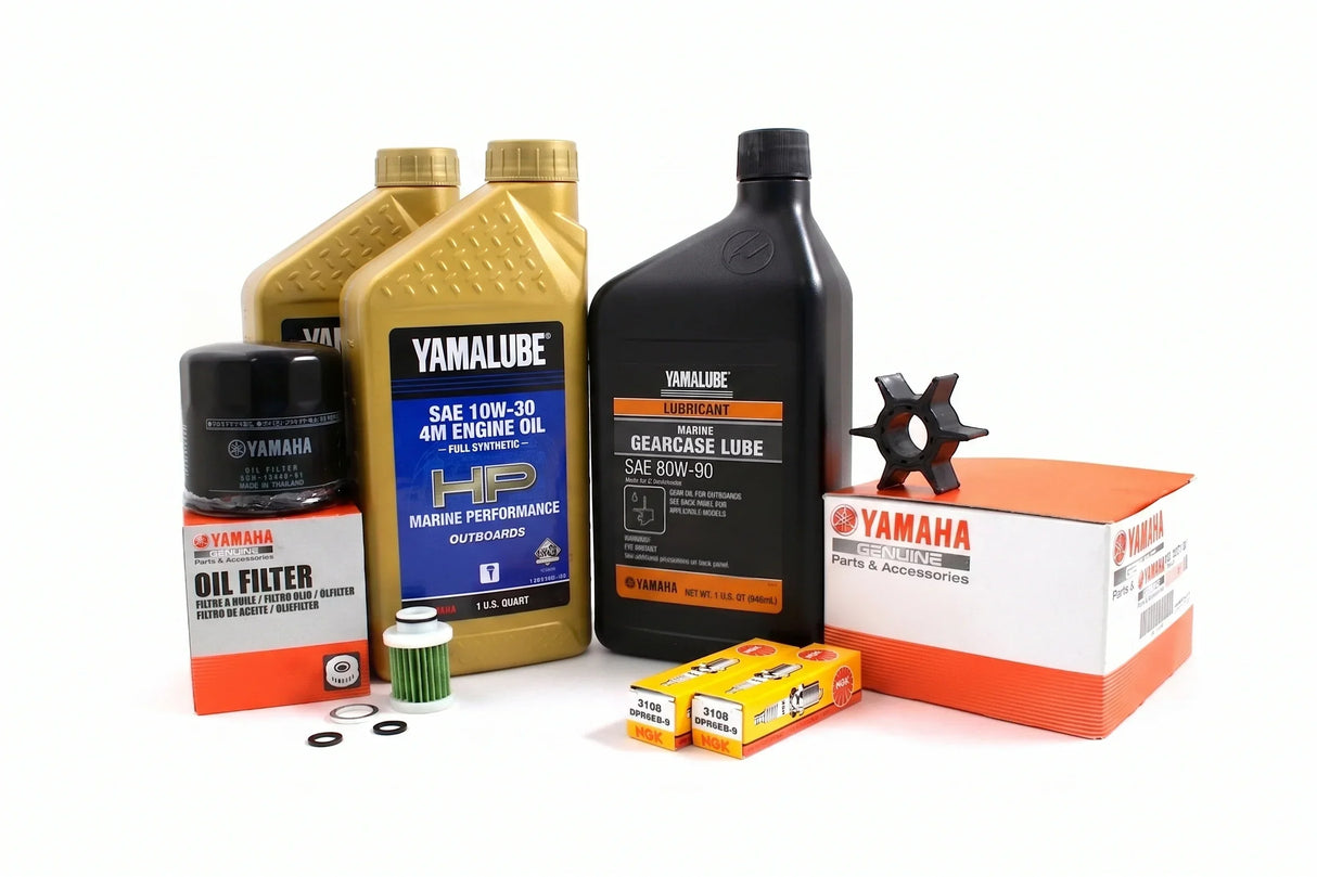 Yamaha F25C 100-Hr. Service Kit with Cooling 2016-Current 10W-30 Full Synthetic