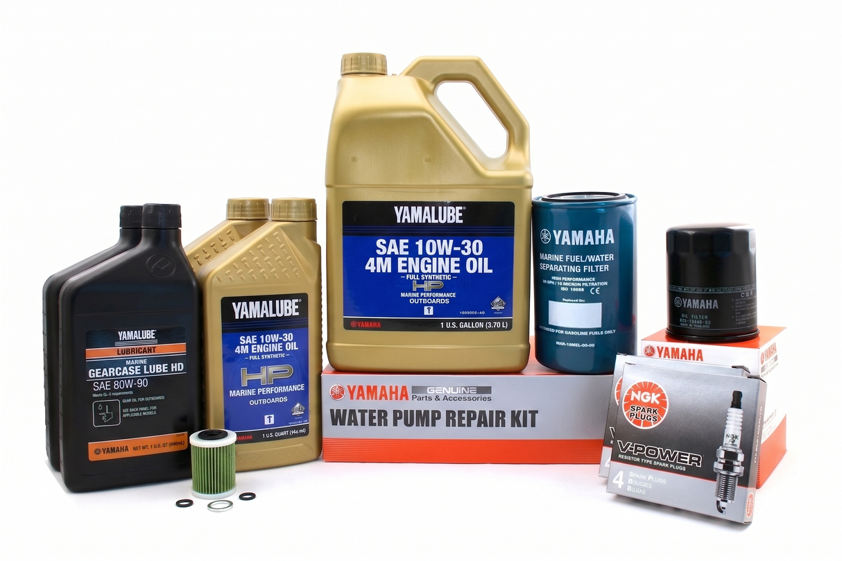 Yamaha F350 100-Hr. Service Kit with Cooling 10W-30 Full Synthetic