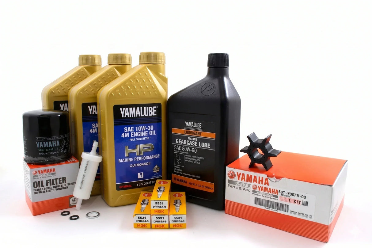 Yamaha F30 100-Hr. Service Kit with Cooling 2001-2005 10W-30 Full Synthetic
