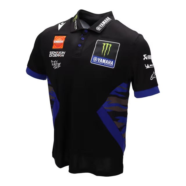 Yamaha 2025 Men's Monster Energy Yamaha Racing MotoGP Team Replica Polo - Black/Royal Blue
