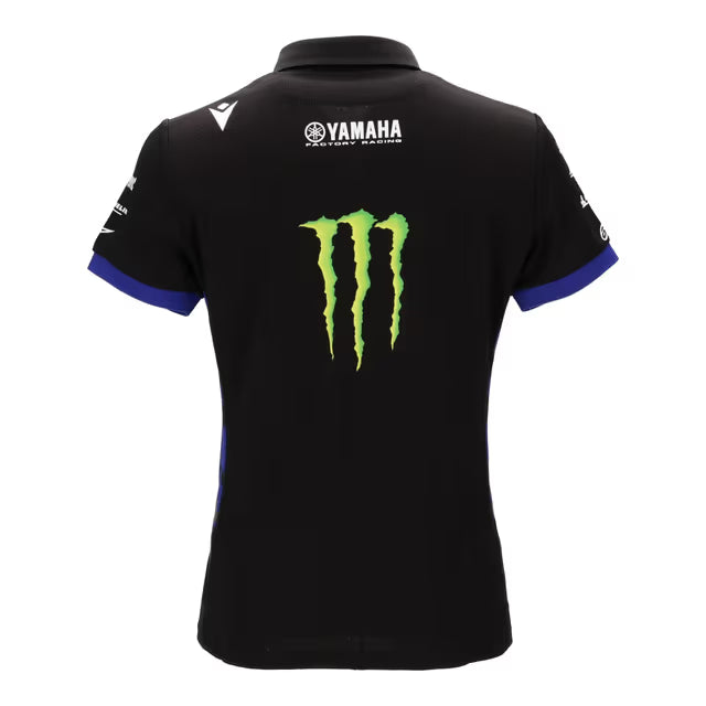 Yamaha 2025 Women's Teamwear Polyester Polo - Black/Royal Blue-back