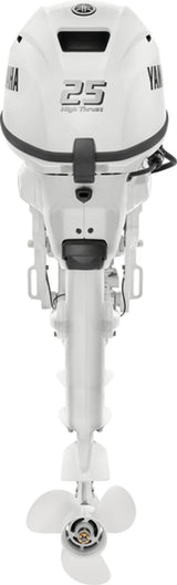 Yamaha T25XWTC2 High Thrust Outboard - 25-Inch Shaft | 2-Cylinder | High Thrust Model | Remote Mechanical Control | Electric & Electric Start | Power Trim & Tilt | Pearl White